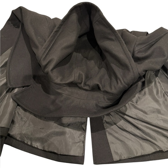 Michael Kors Wool Blend Black Trench Coat - Picture 10 of 13